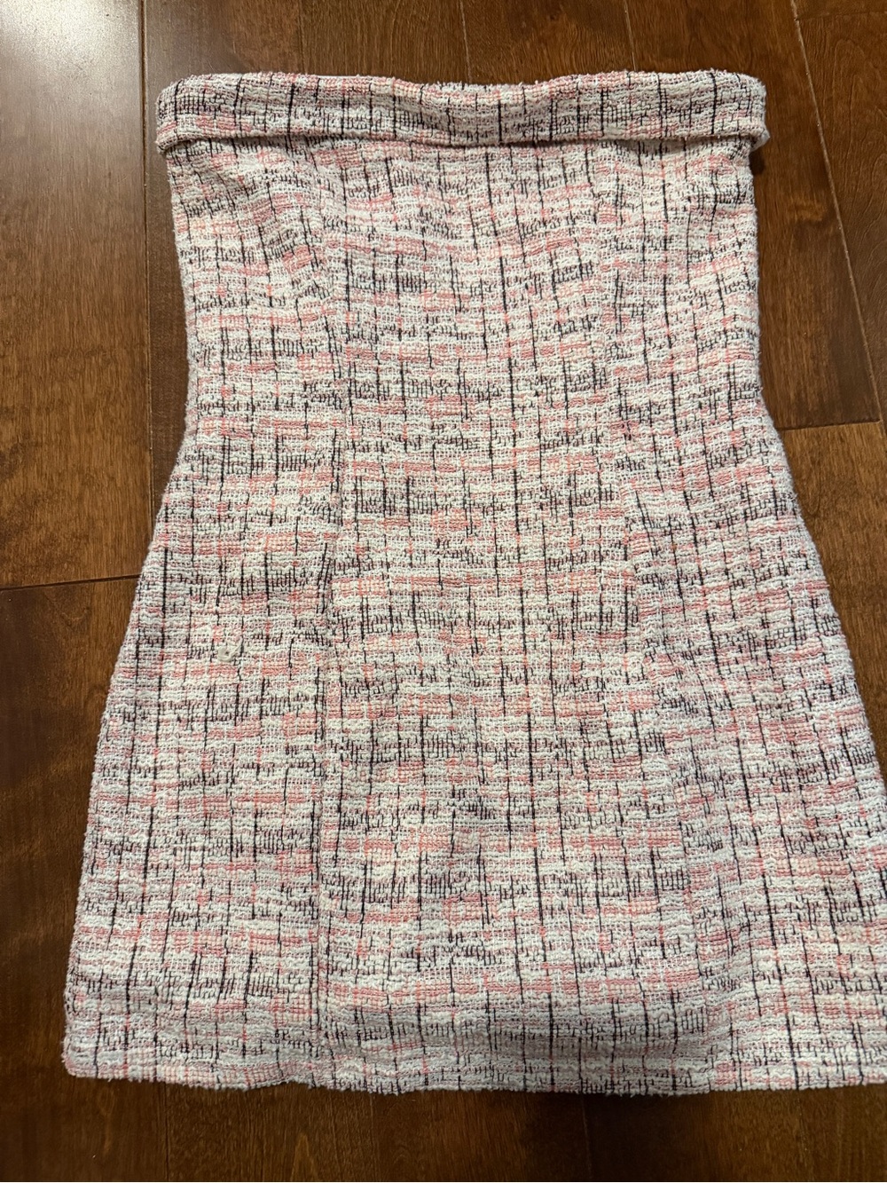 Altar'd State Pink and White Tweed Mini Dress